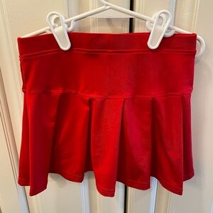 Bright Red Mini Skirt